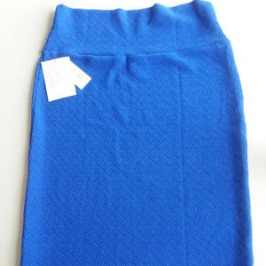 BNWT Lularoe Cassie Skirt Medium Solid Blue